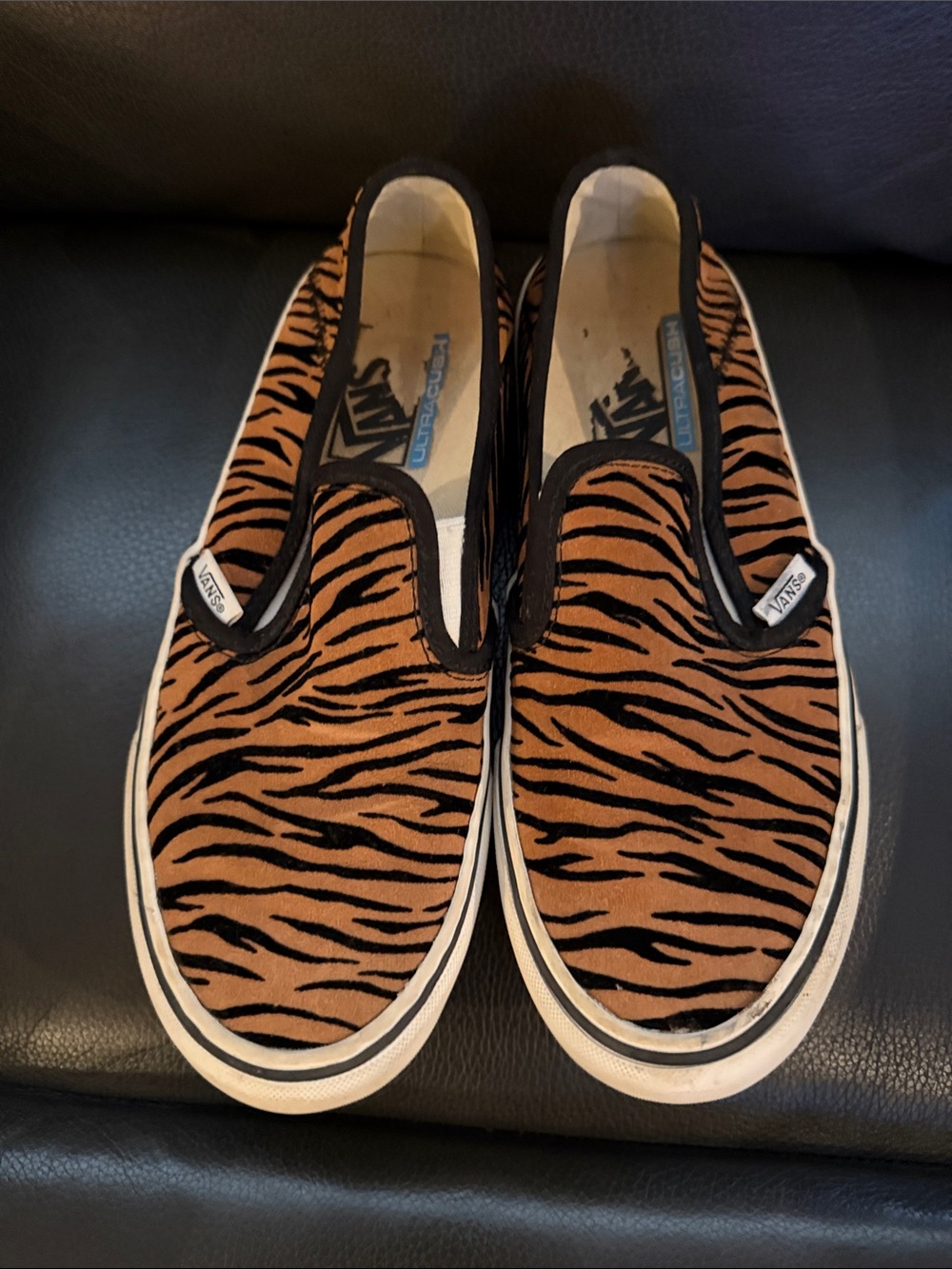 Vans Tiger Stripe Slip-On in Brown and Black